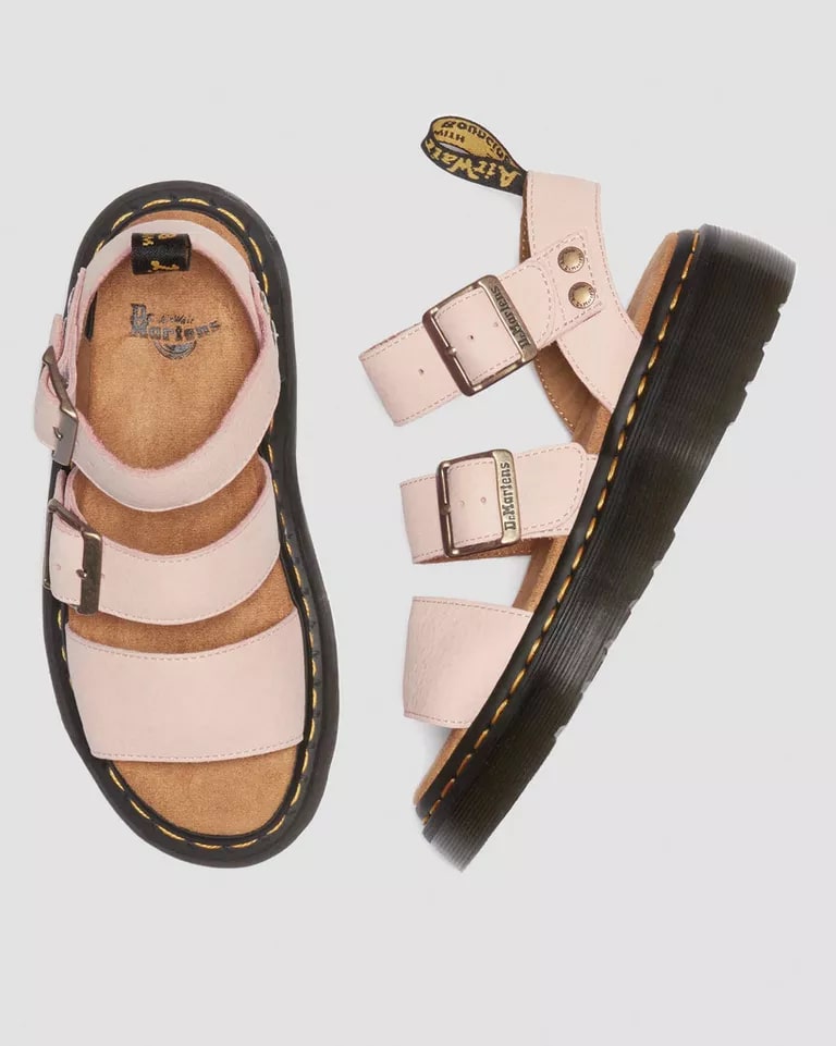Dr. Martens Gryphon Quad Sandal - Powder Pink Milled Nubuck