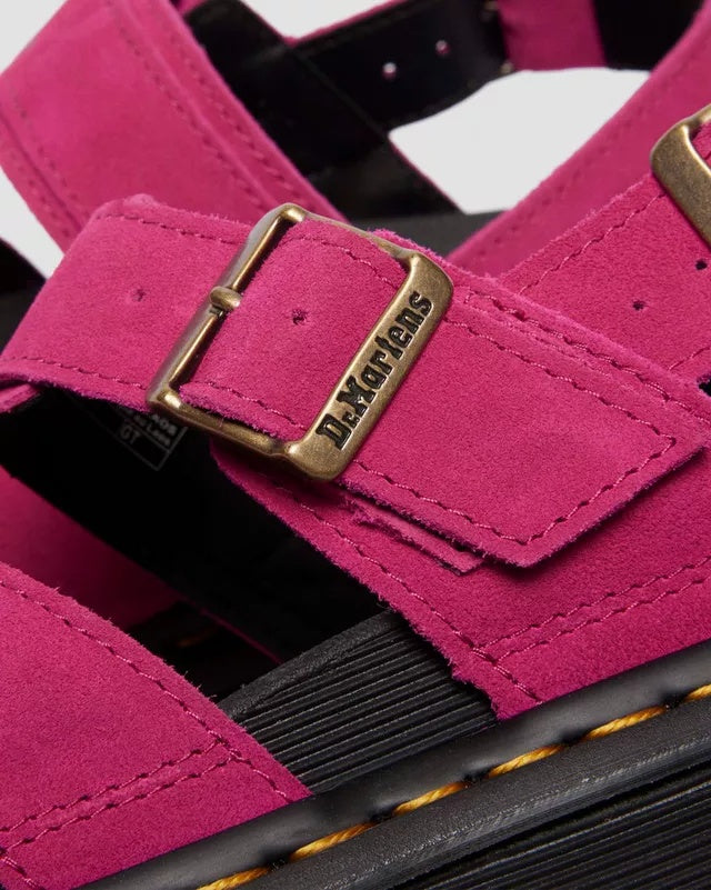 Dr. Martens Voss II Sandal - Fuchsia Pink Greasy Suede