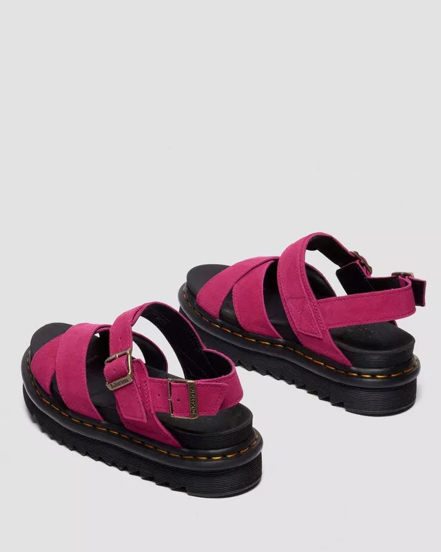Dr. Martens Voss II Sandal - Fuchsia Pink Greasy Suede