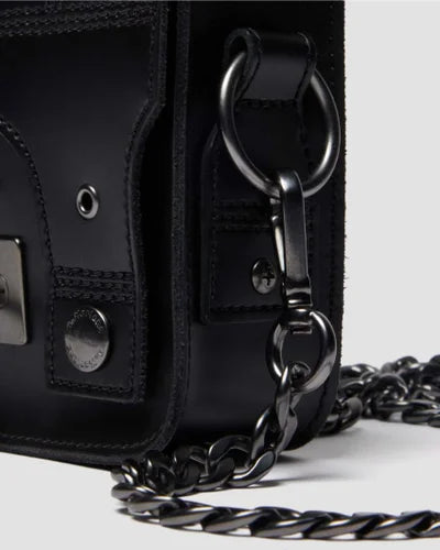 Dr. Martens 7" Leather Hardware Satchel - Black Kiev
