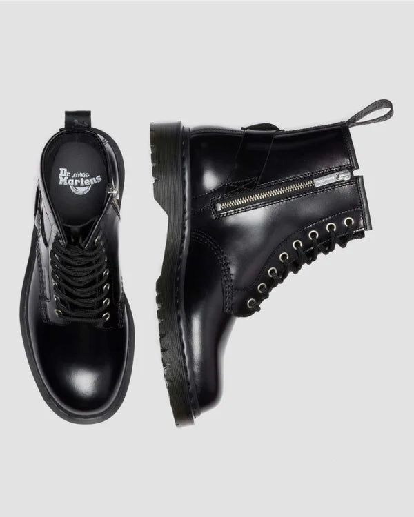 Dr. Martens 1460 Harness 8 Eye Boot - Black Analine