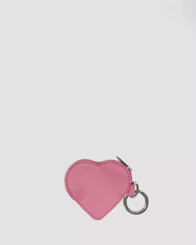 Dr. Martens Leather Heart Keyring Purse - Pink Kiev
