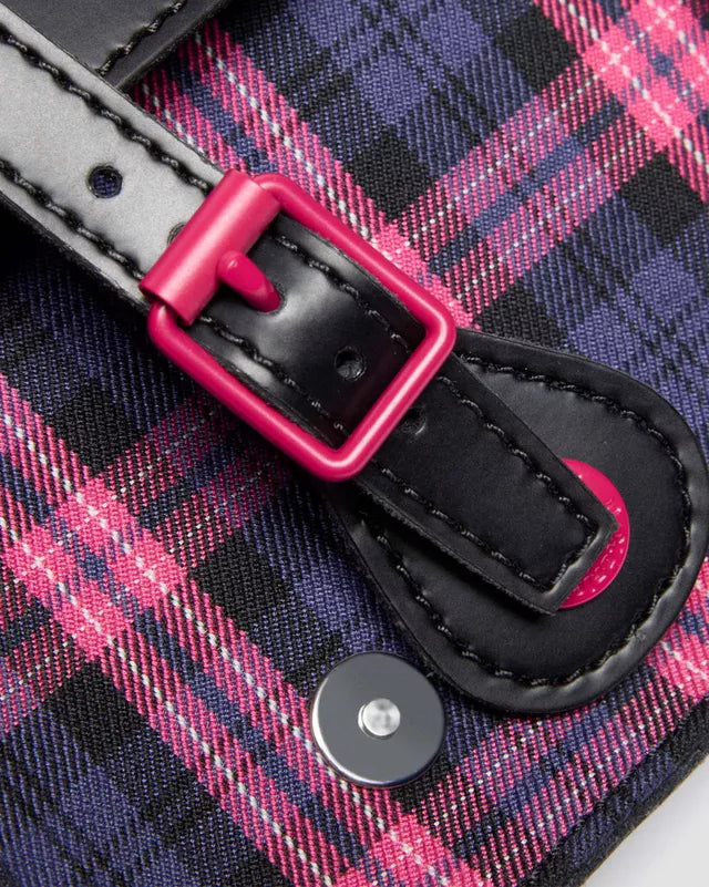 Dr Martens 7" Satchel Black/Pink Tartan