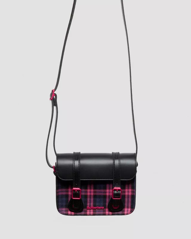 Dr Martens 7" Satchel Black/Pink Tartan