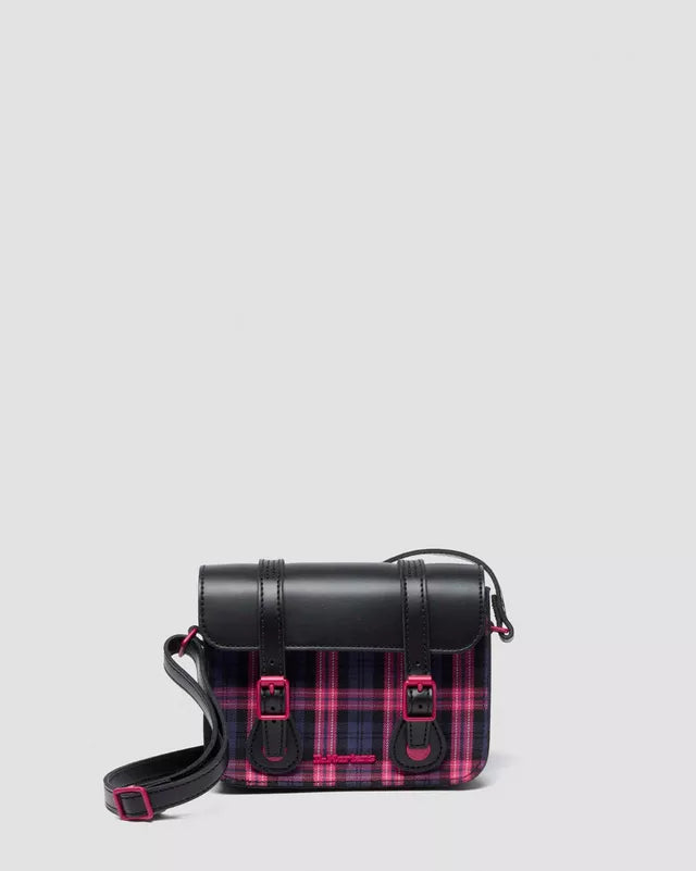 Dr Martens 7" Satchel Black/Pink Tartan