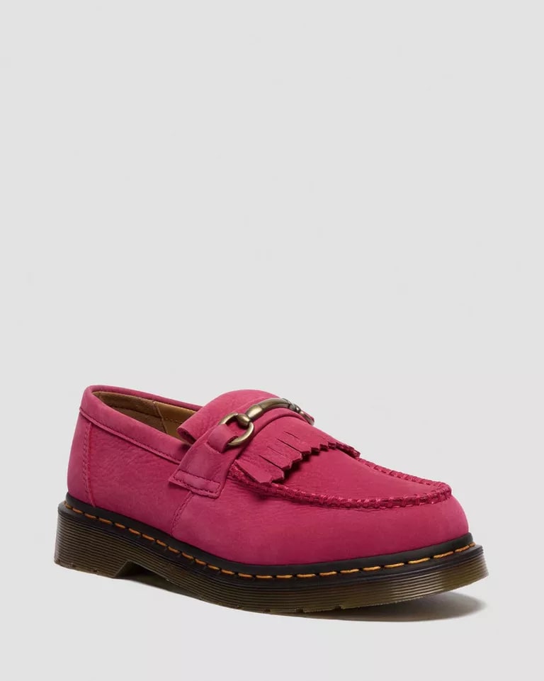 Dr. Martens Adrian Snaffle Loafer - Fuchsia Pink Milled Nubuck WP