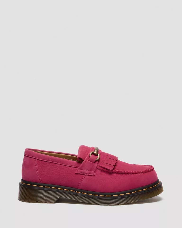 Dr. Martens Adrian Snaffle Loafer - Fuchsia Pink Milled Nubuck WP