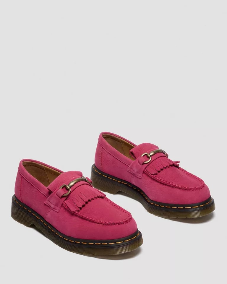 Dr. Martens Adrian Snaffle Loafer - Fuchsia Pink Milled Nubuck WP