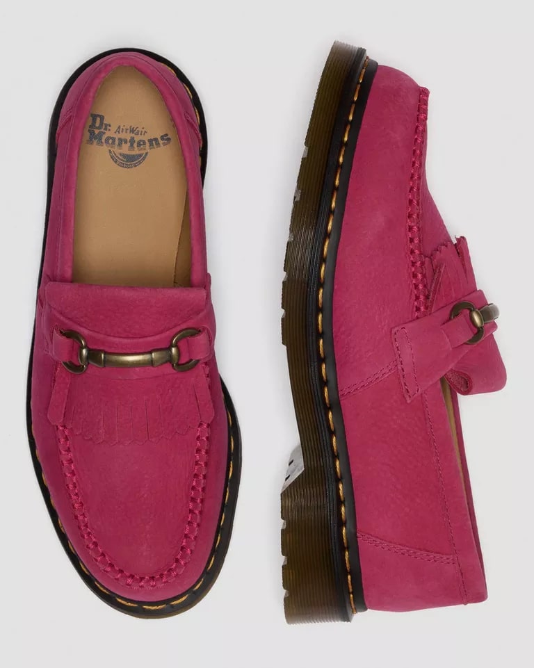 Dr. Martens Adrian Snaffle Loafer - Fuchsia Pink Milled Nubuck WP