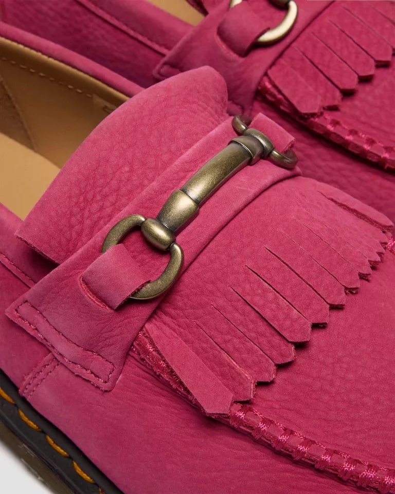 Dr. Martens Adrian Snaffle Loafer - Fuchsia Pink Milled Nubuck WP
