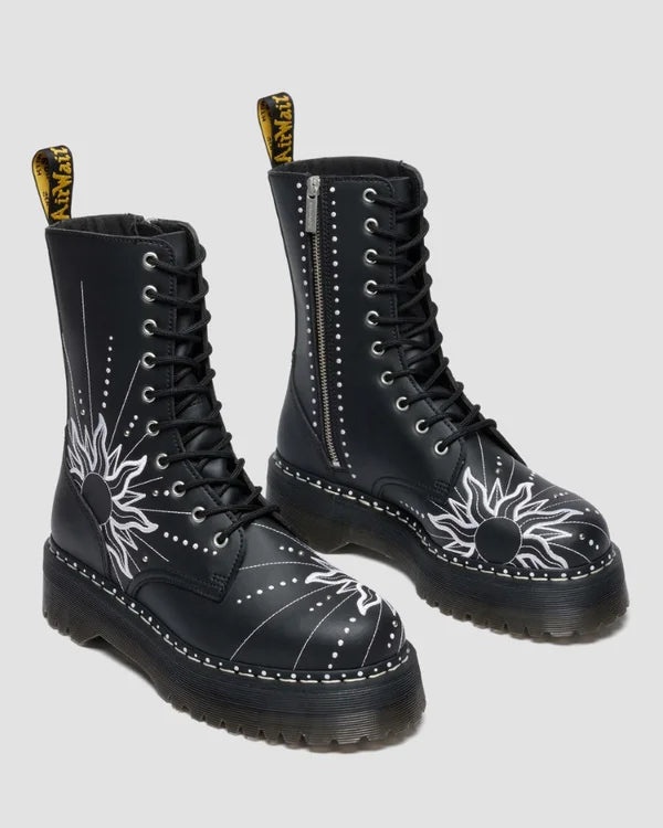 Dr. Martens Jadon Hi SF 10 Eye Boot - Black Genix Nappa