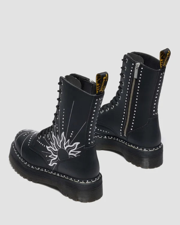 Dr. Martens Jadon Hi SF 10 Eye Boot - Black Genix Nappa