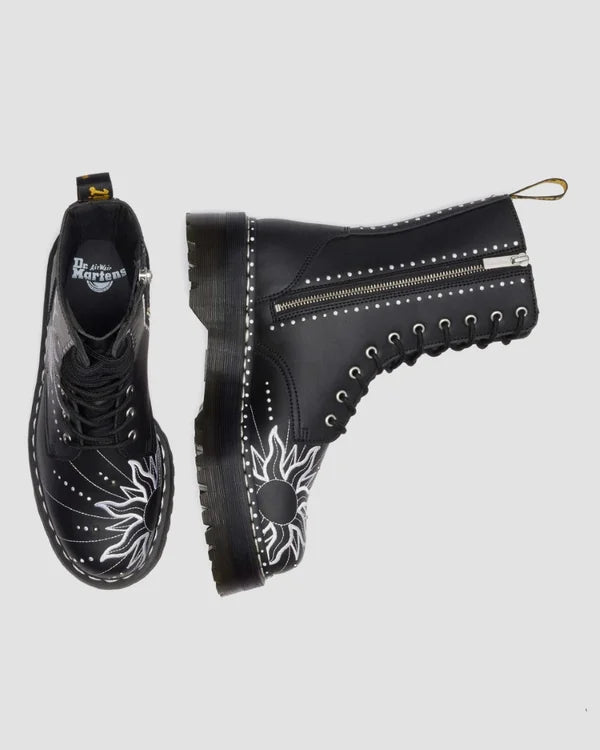 Dr. Martens Jadon Hi SF 10 Eye Boot - Black Genix Nappa