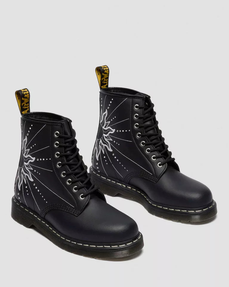 Dr. Martens 1460 Solar Flare 8 Eye Boot - Black Genix Nappa