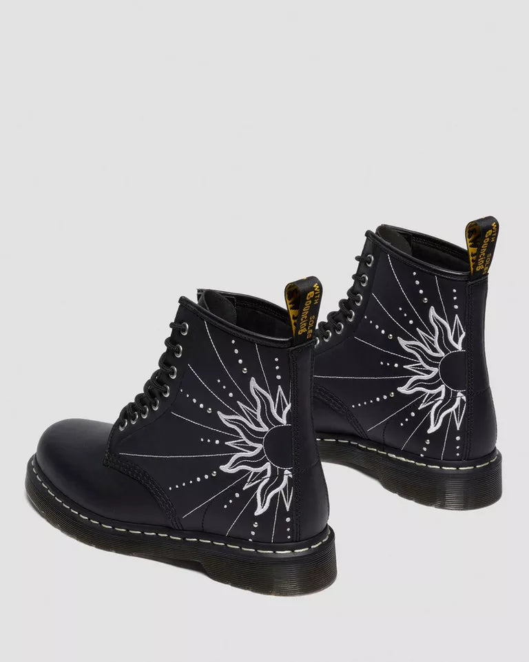 Dr. Martens 1460 Solar Flare 8 Eye Boot - Black Genix Nappa