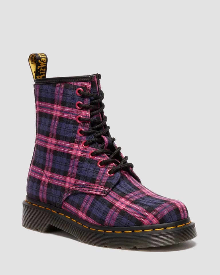 Dr. Martens 1460 8 Eye Boot - Pink Multi Tartan