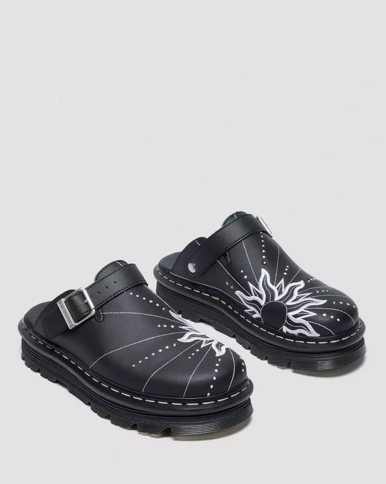 Dr. Martens Zebzag Mule Solar Flare - Black Genix Nappa