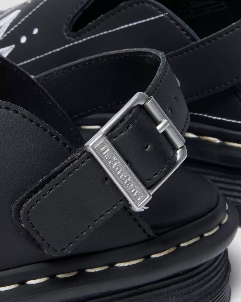 Dr. Martens Zebzag Mule Solar Flare - Black Genix Nappa