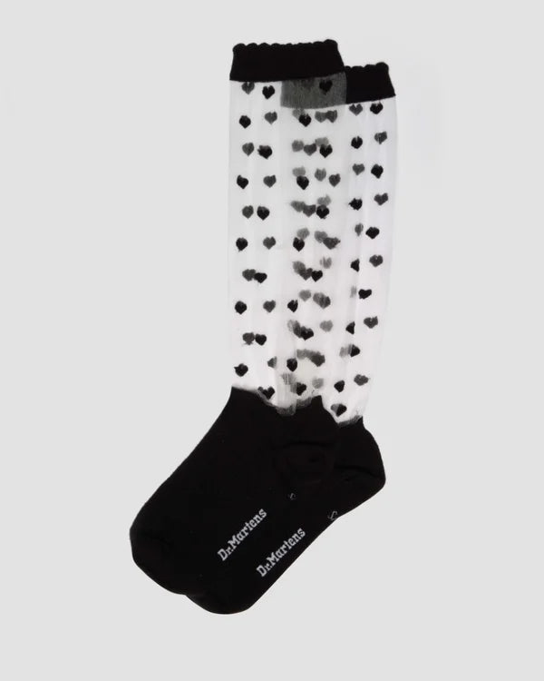 Dr. Martens Short Heart Mesh Socks Organic Cotton Blend - Black