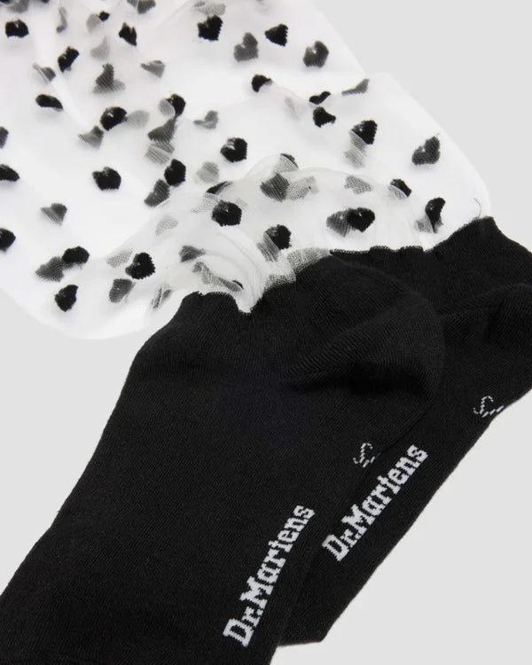 Dr. Martens Short Heart Mesh Socks Organic Cotton Blend - Black