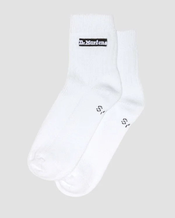 Dr. Martens Short Logo Organic Cotton Socks - White