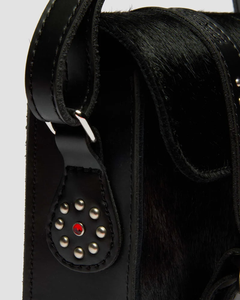 Dr. Martens 7" Satchel - Black Classic Hair On + Kiev