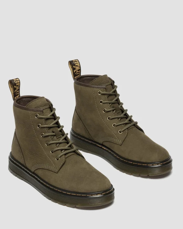 Dr. Martens Brookline Chukka 6 Eye Boot - Olive Milled Nubuck WP