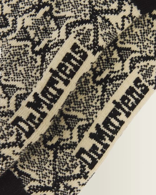 Dr. Martens Snake Frill Organic Cotton Blend Socks - Cream+Black