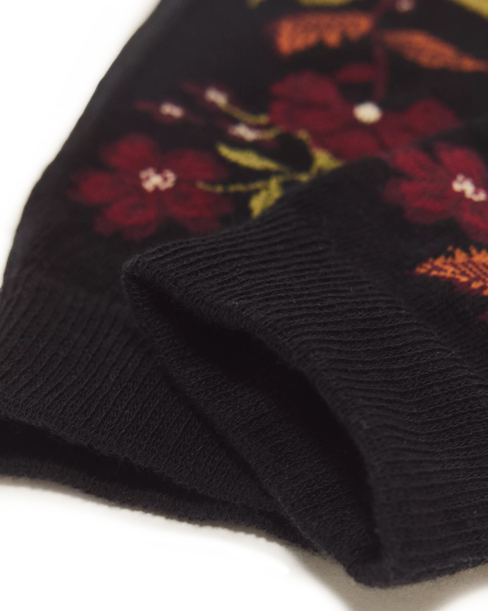 Dr. Martens Floral Socks - Black Organic Cotton Blend