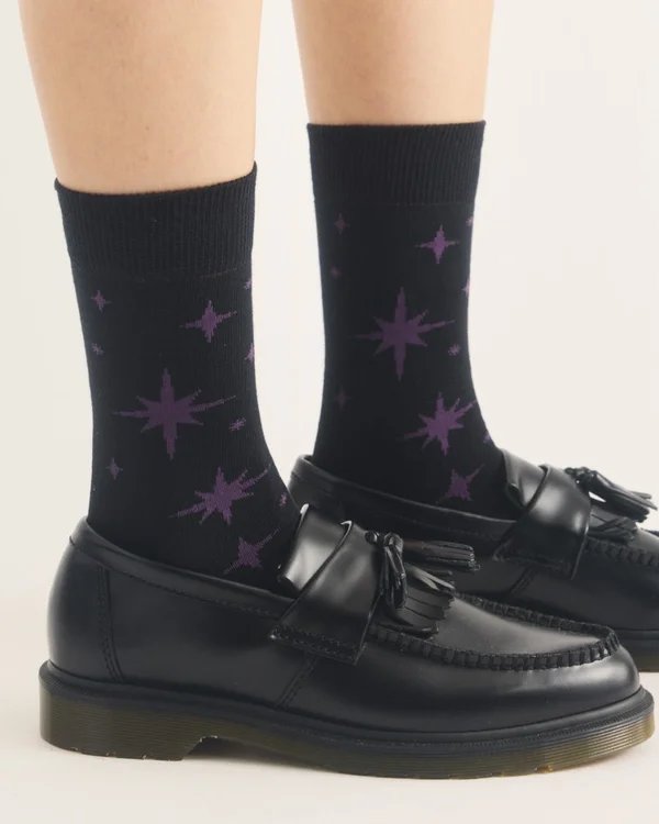 Dr. Martens Jacquard Organic Cotton Blend Socks - Black