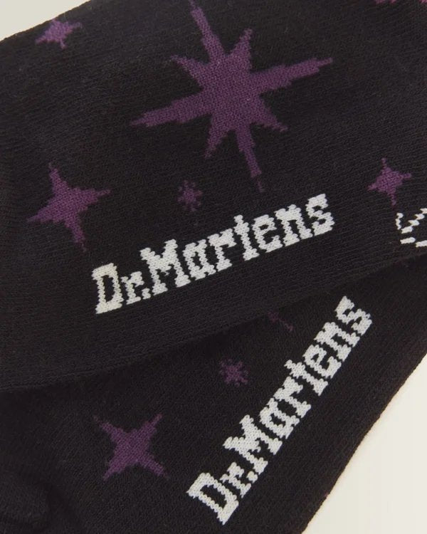 Dr. Martens Jacquard Organic Cotton Blend Socks - Black
