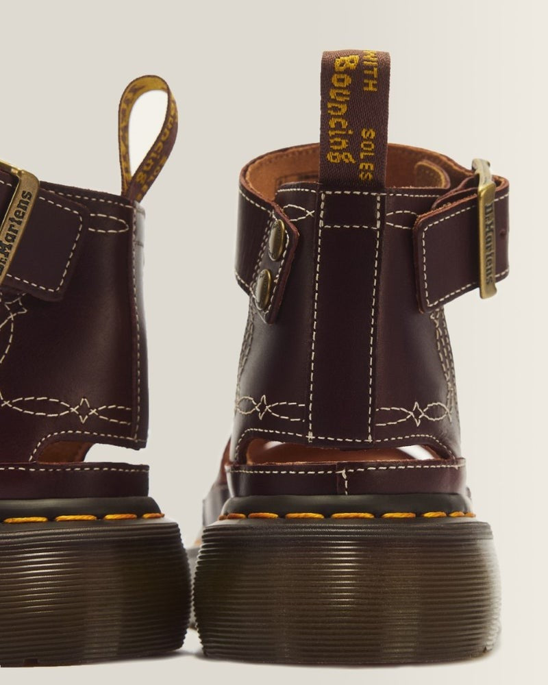 Dr. Martens Clarissa II Quad Sandal Desert Rodeo - Dark Brown Classic Pull Up