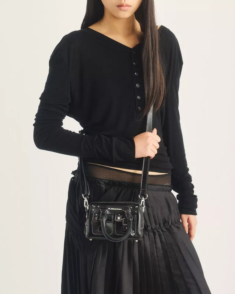 Dr. Martens Mini Top Handle Bag - Black Milled Gloss