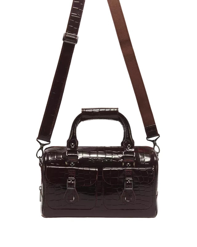 Dr. Martens Top Handle Bag - Oxblood High Shine Croc Emboss