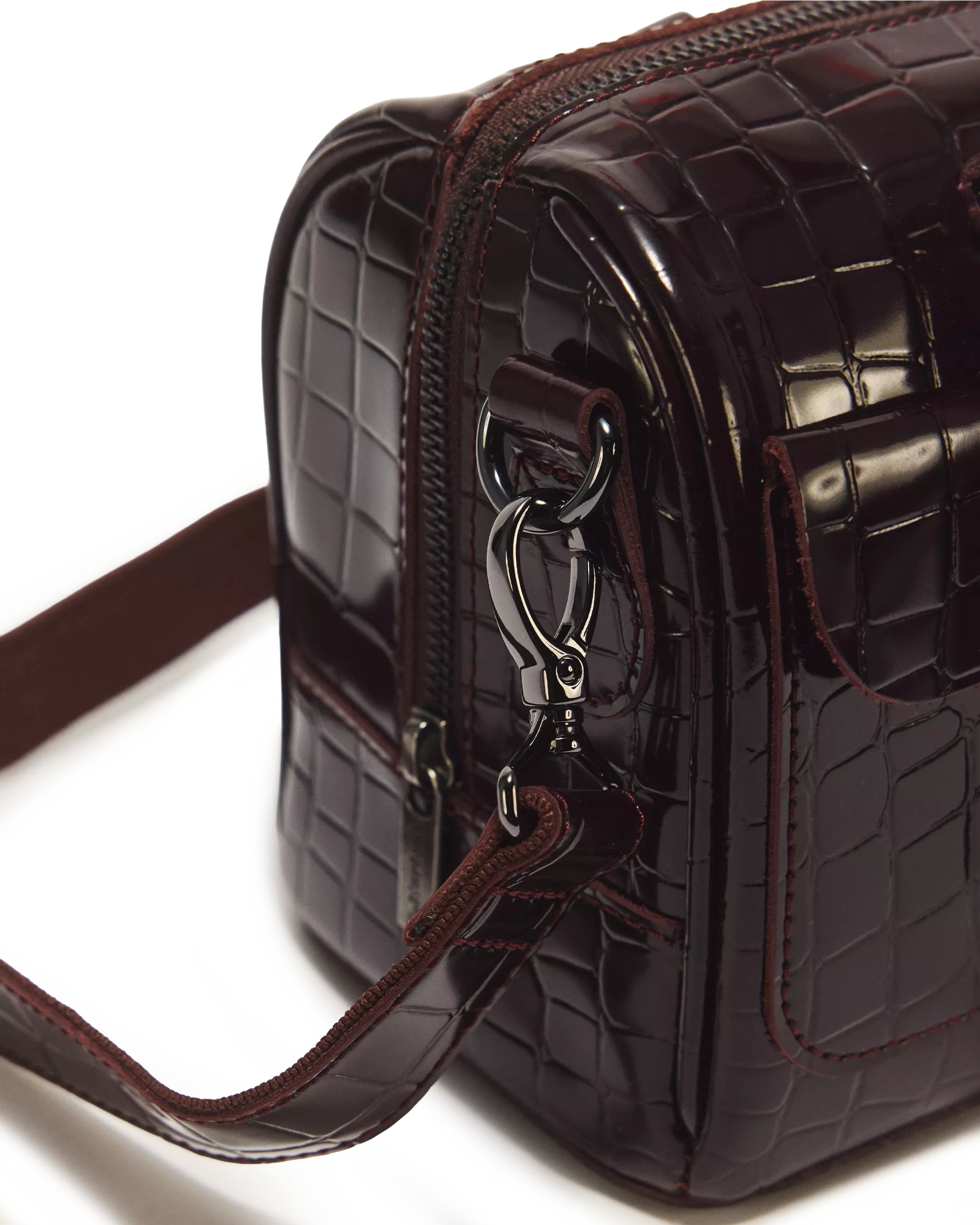 Dr. Martens Top Handle Bag - Oxblood High Shine Croc Emboss