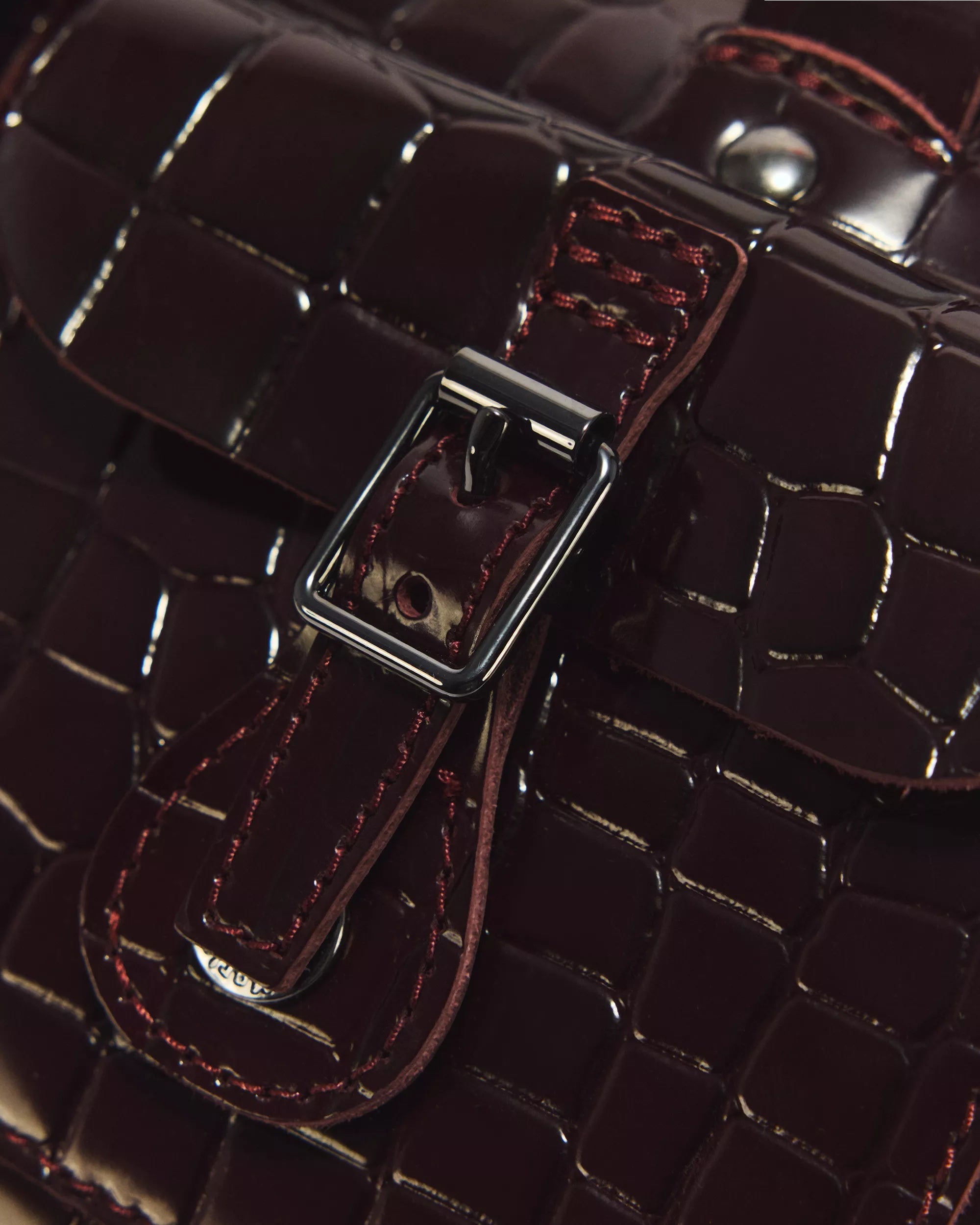 Dr. Martens Top Handle Bag - Oxblood High Shine Croc Emboss