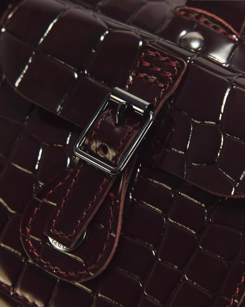 Dr. Martens Top Handle Bag - Oxblood High Shine Croc Emboss