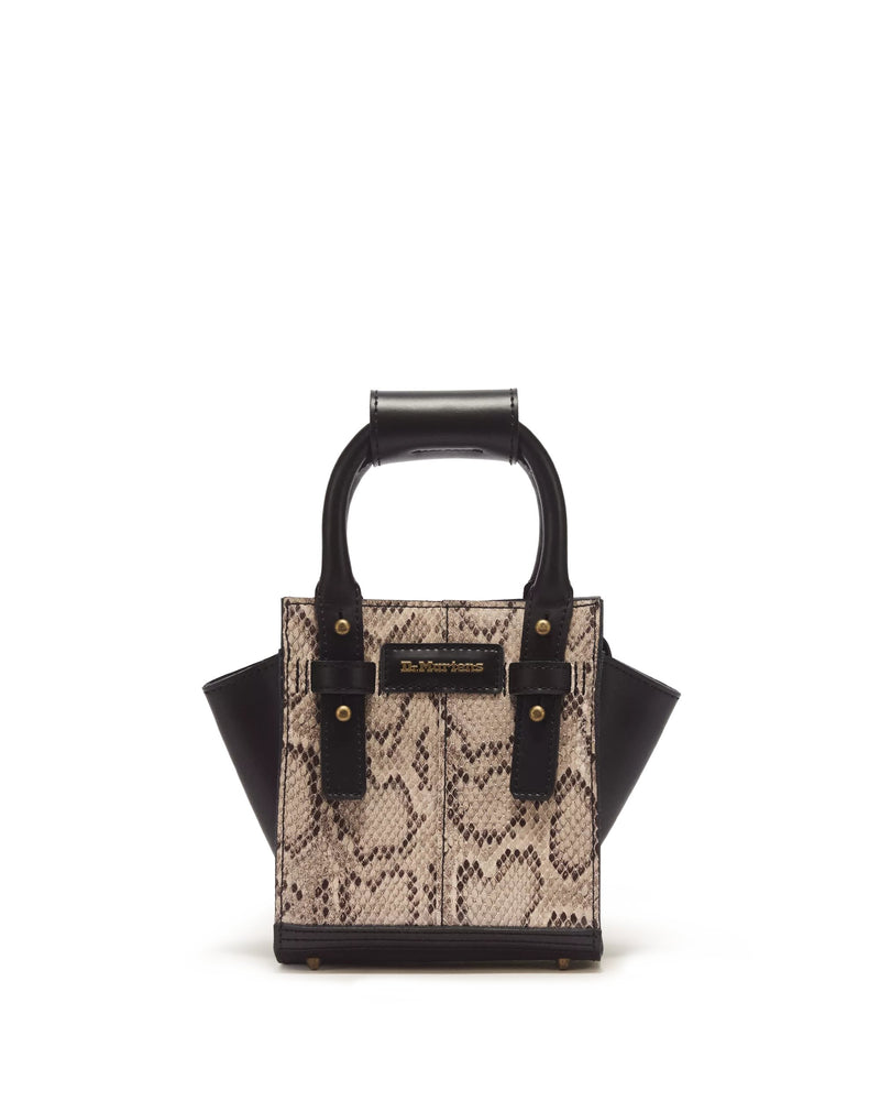 Dr. Martens XSmall Tote Bag - Cream+Black Iced Reptile Print