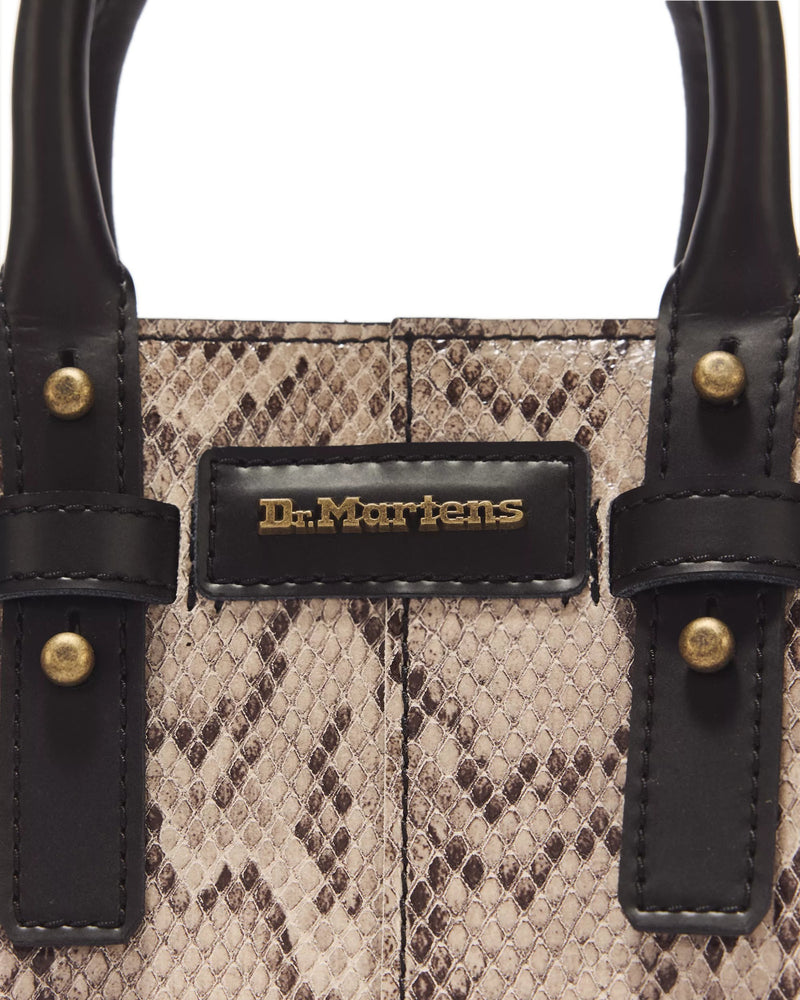 Dr. Martens XSmall Tote Bag - Cream+Black Iced Reptile Print