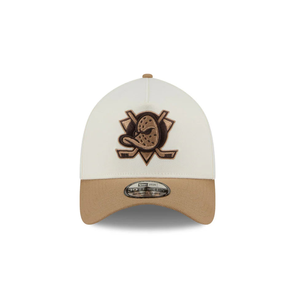 New Era Anaheim Ducks White Sandy Bay 39THIRTY Stretch Fit