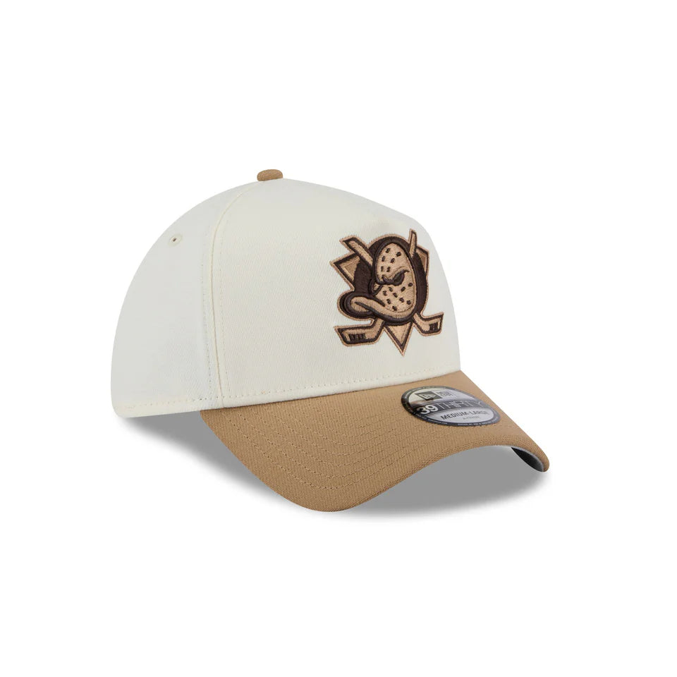 New Era Anaheim Ducks White Sandy Bay 39THIRTY Stretch Fit