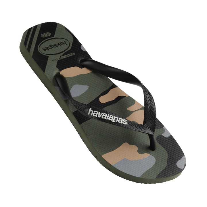 Havaianas Top Camu Flip Flops Olive Green / Black