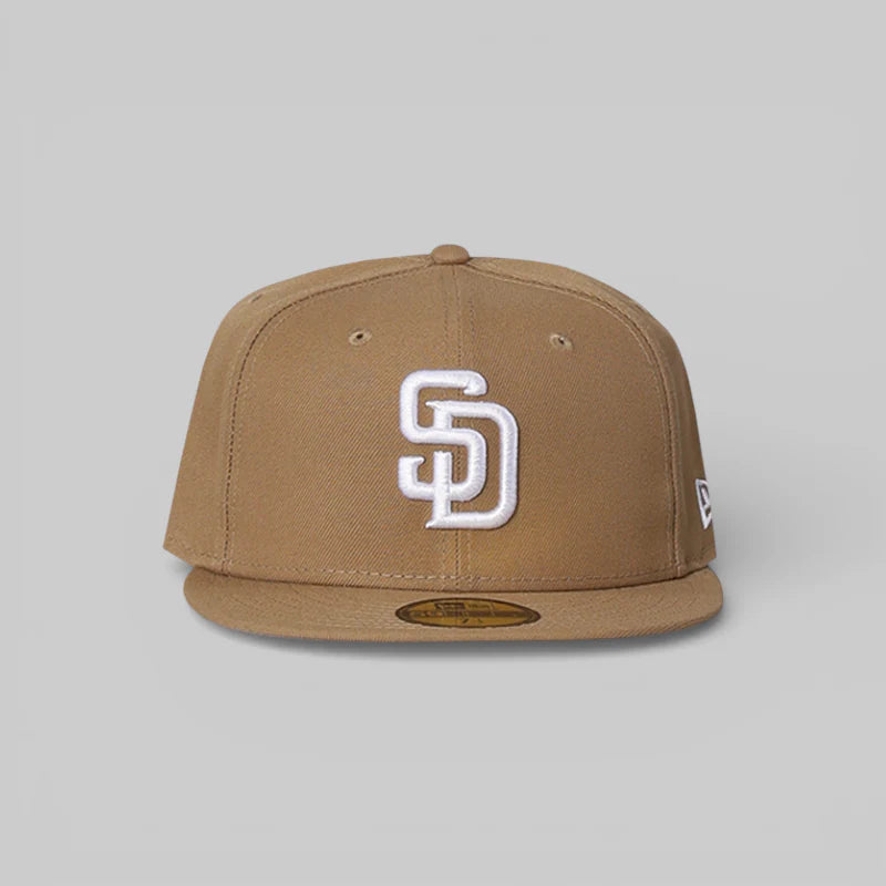 New Era San Diego Padres Khaki White 59FIFTY Fitted