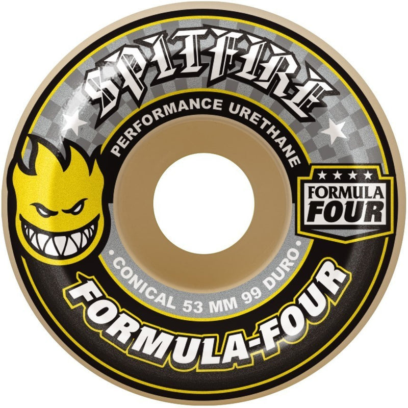 SPITFIRE WHEEL F499 54 CONICAL YELLOW