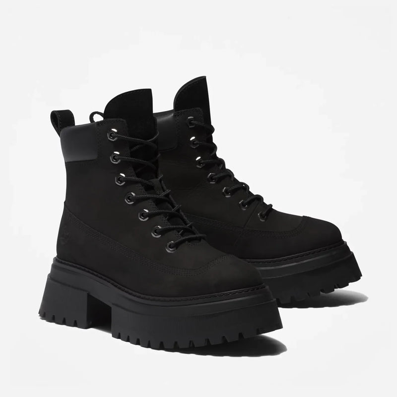 Timberland Womens Sky 6 Inch Lace Up Boots Black Nubuck