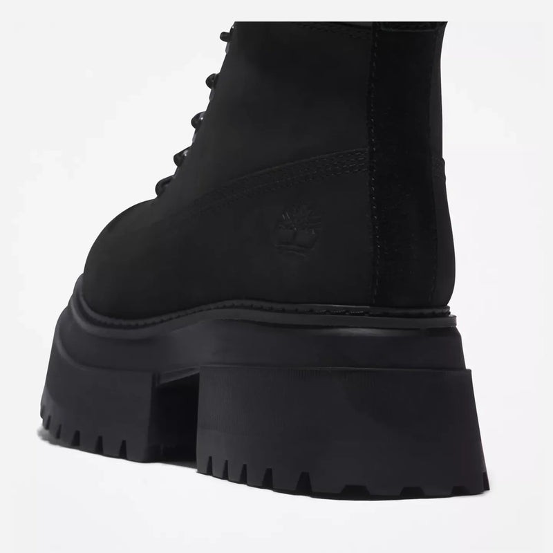 Timberland Womens Sky 6 Inch Lace Up Boots Black Nubuck