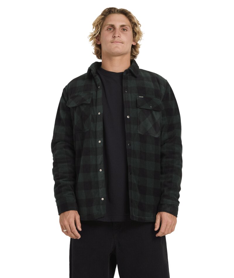Volcom Bowered Fleece Over-Shirt - Scarab