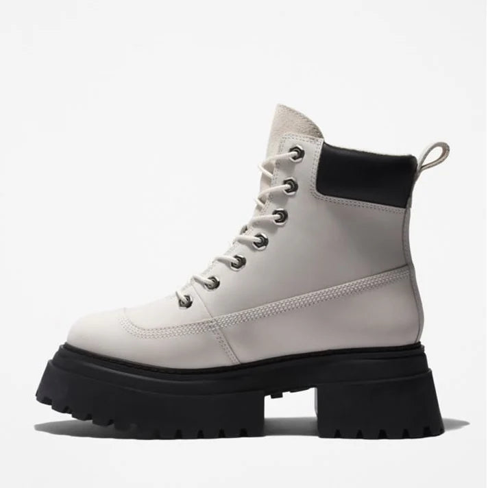 Timberland Womens Sky 6 Inch Lace Up Boots White Nubuck