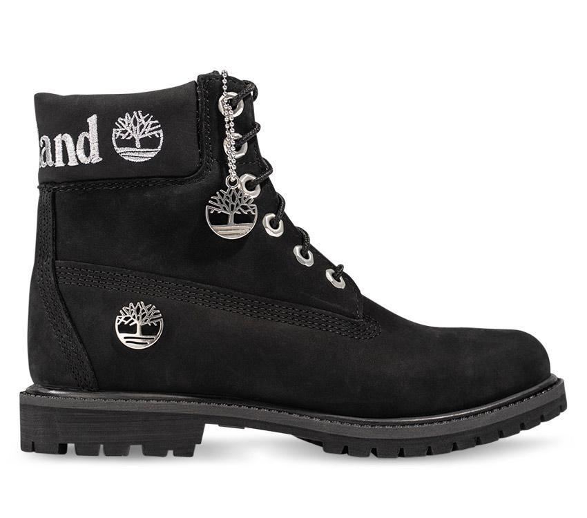 Timberland Womens 6-Inch Premium Waterproof Boots Black Nubuck