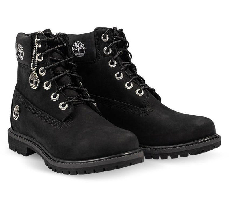 Timberland Womens 6-Inch Premium Waterproof Boots Black Nubuck